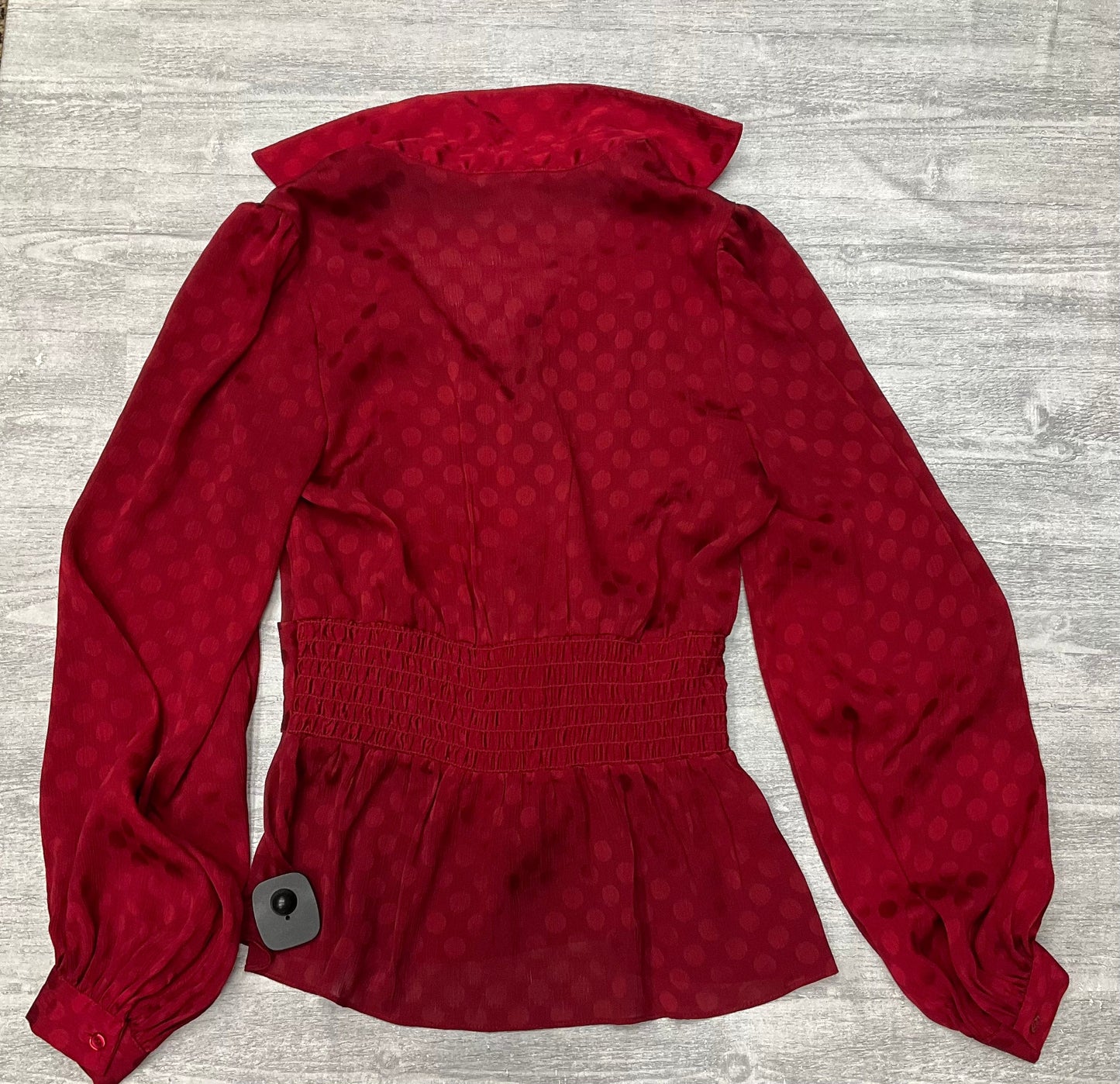 Blouse Long Sleeve By Max Studio In Red, Size: Xs