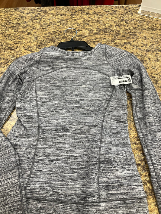 Athletic Top Long Sleeve Crewneck By Lululemon In Grey, Size: 2