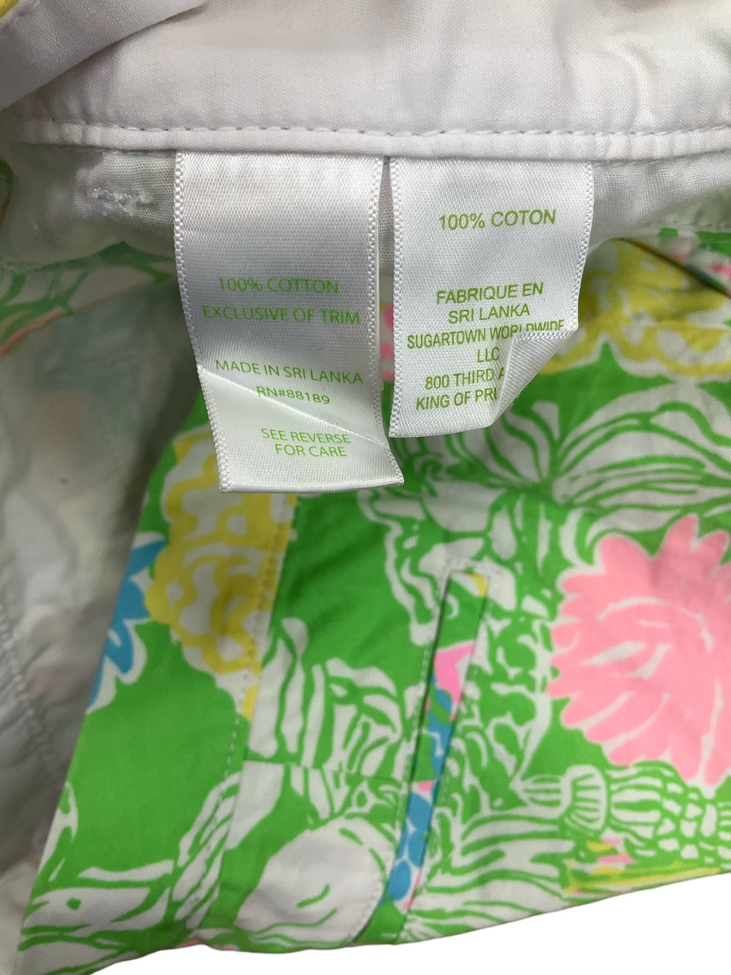 Green Shorts Lilly Pulitzer, Size 0