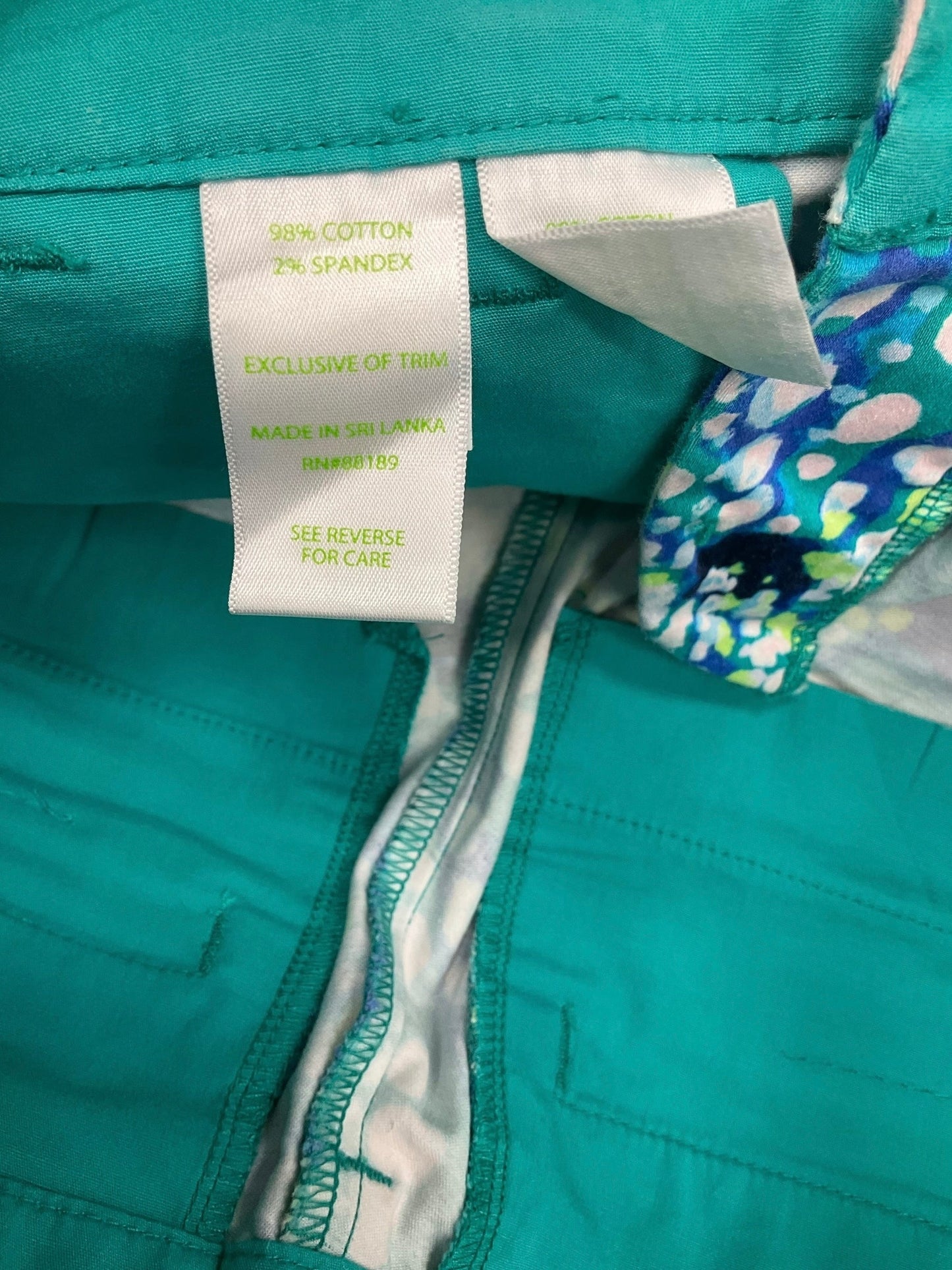 Teal Shorts Lilly Pulitzer, Size 00