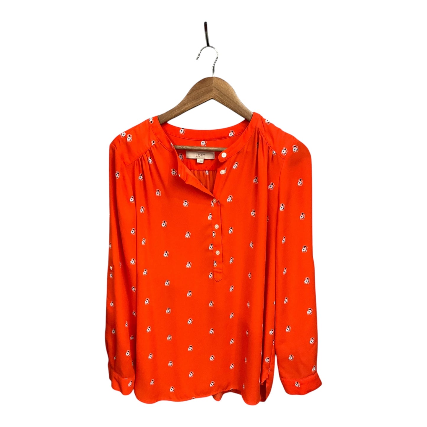 Top Long Sleeve By Loft In Orange, Size: M