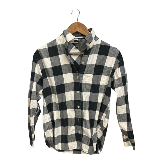 Top Long Sleeve By Eddie Bauer In Plaid Pattern, Size: Xs