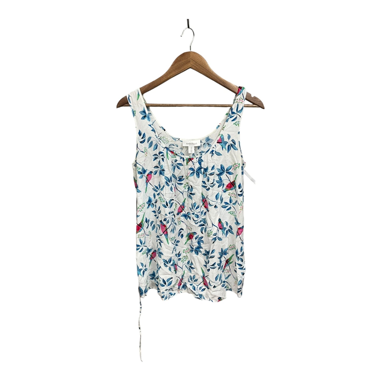 Top Sleeveless By Motherhood In Blue & White, Size: M