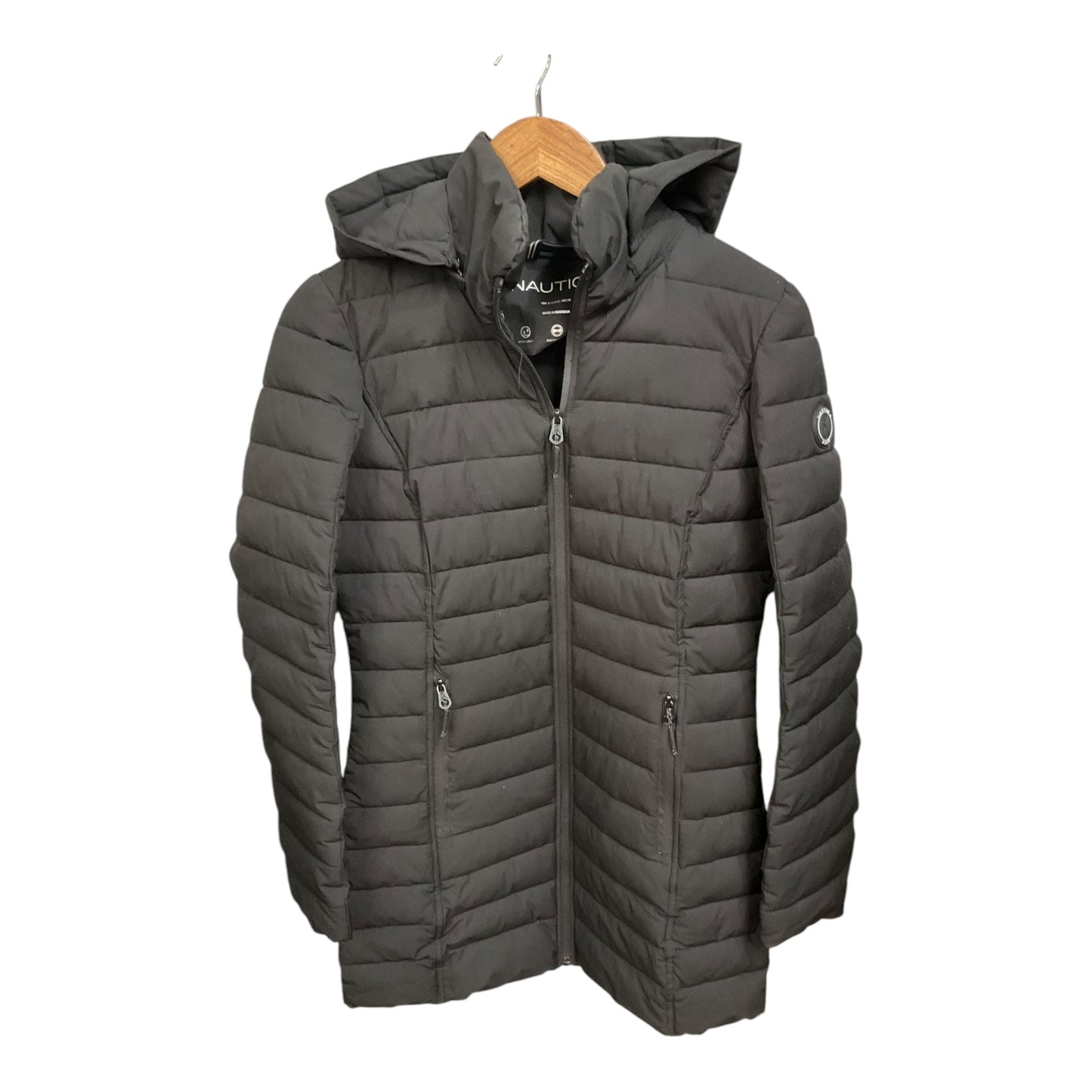 Coat Puffer & Quilted By Nautica In Black, Size: S