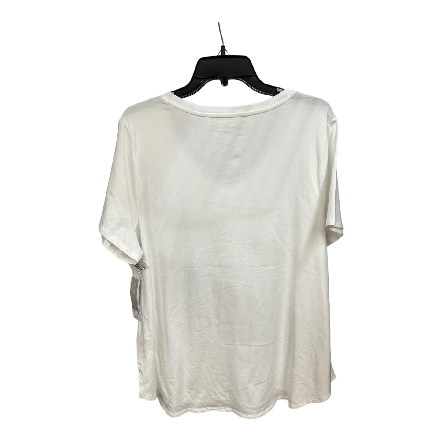 White Top Short Sleeve Basic Soft Surroundings, Size 1x