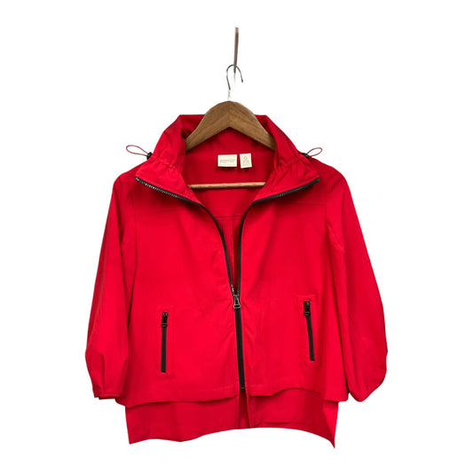 Athletic Jacket By Zenergy By Chicos In Red, Size: S