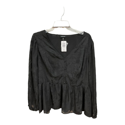 Black Blouse Long Sleeve Torrid, Size 2x