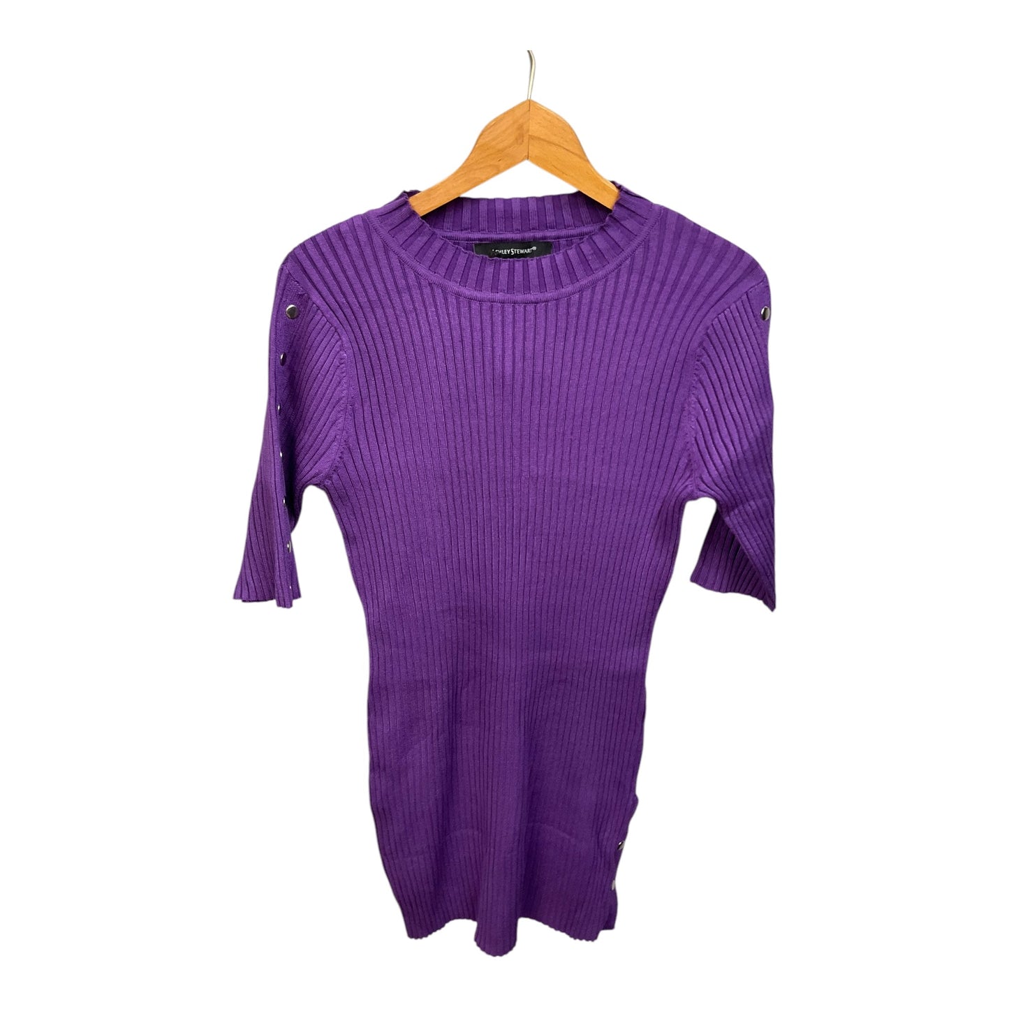 Tunic 3/4 Sleeve By Ashley Stewart In Purple, Size: 1x