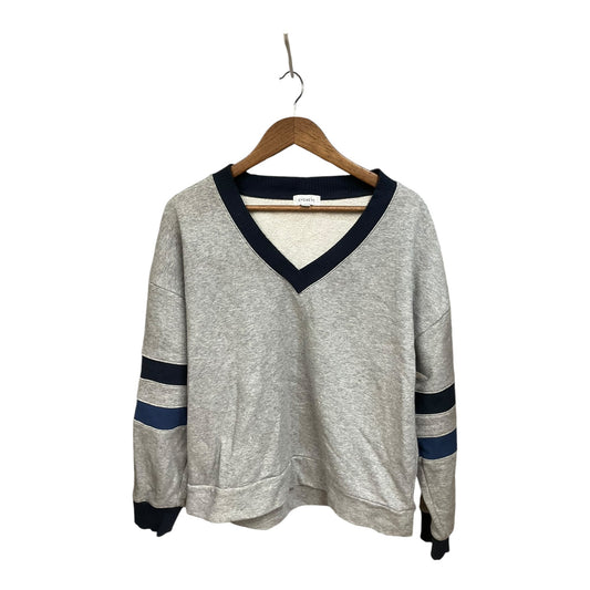 Sweatshirt Crewneck By Evereve In Blue & Grey, Size: Xl