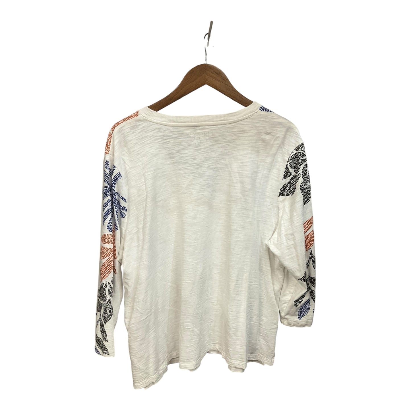 Top 3/4 Sleeve By Chicos In Floral Print, Size: 4x