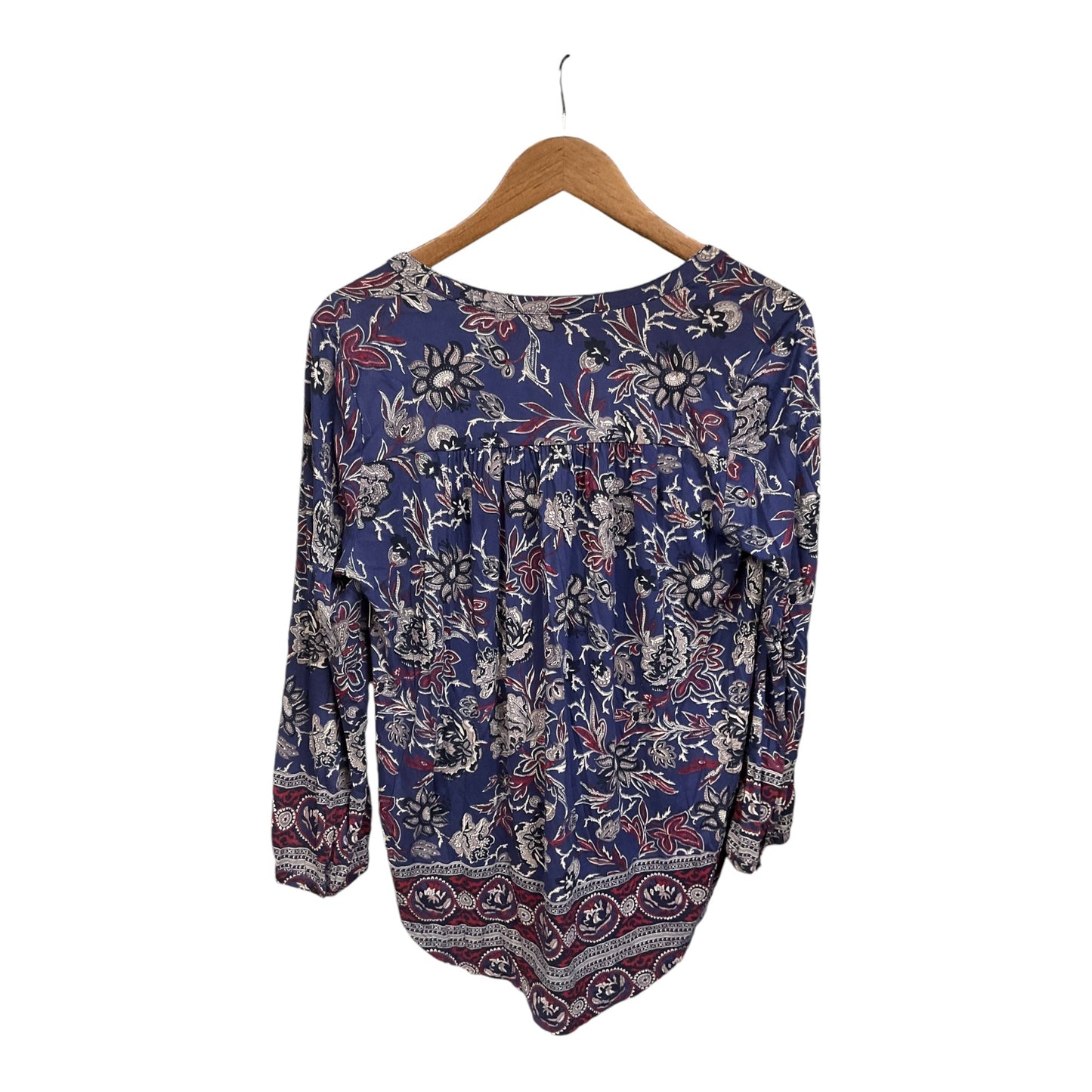 Top Long Sleeve By Lucky Brand In Floral Print, Size: M