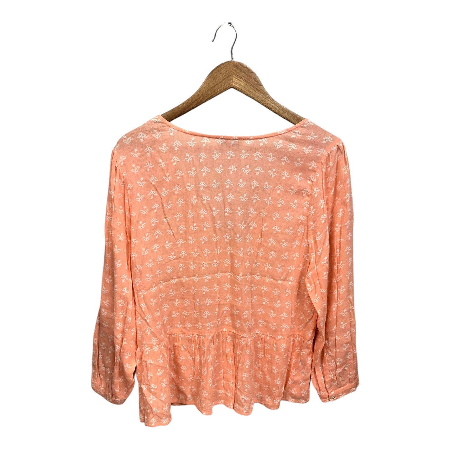 Top Long Sleeve By Lucky Brand In Peach, Size: Xl