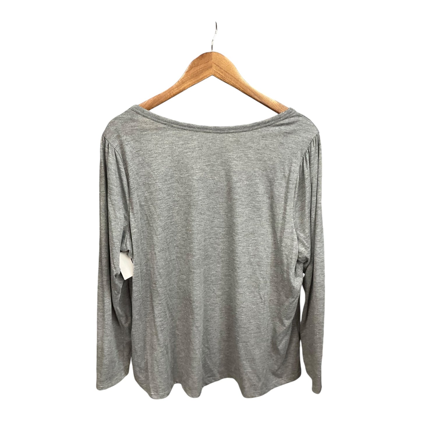 Top Long Sleeve By Lane Bryant In Grey, Size: Xxl