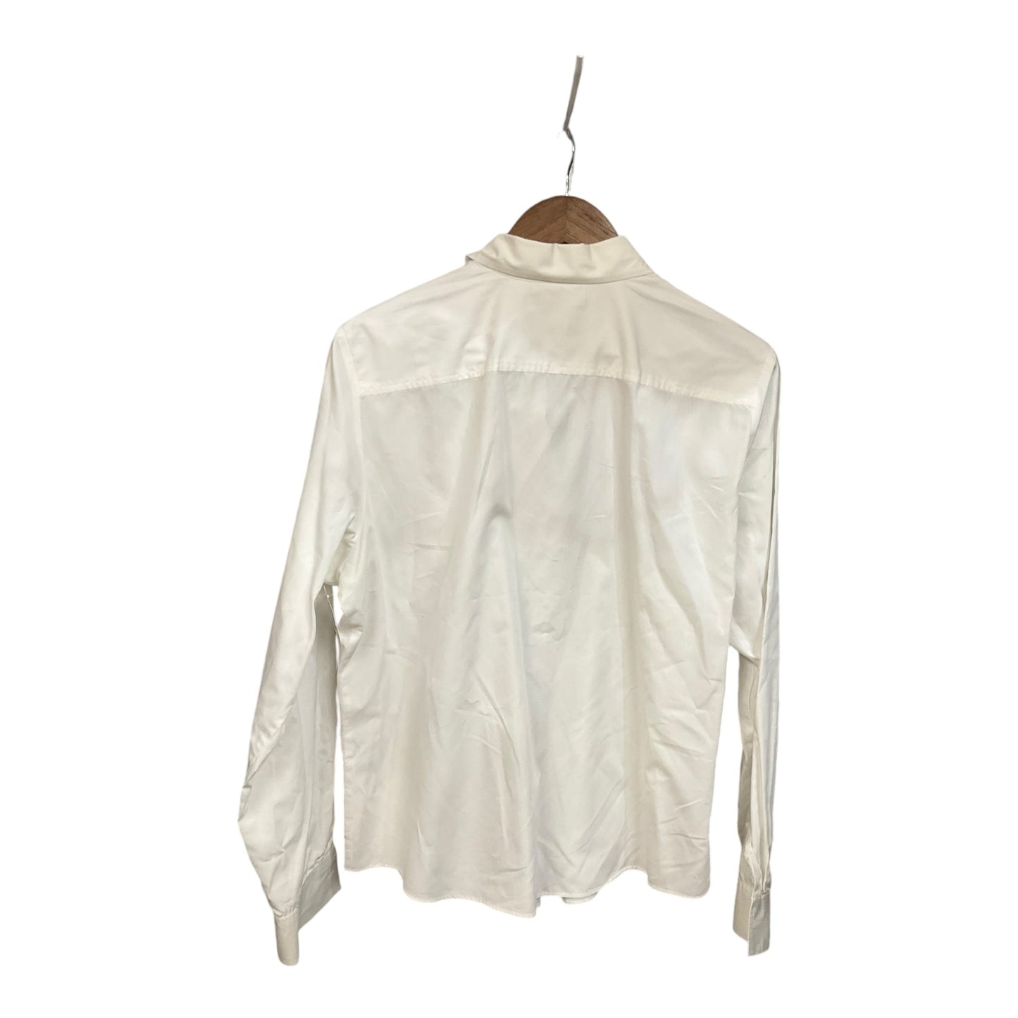 Blouse Long Sleeve By Charter Club In White, Size: Xl