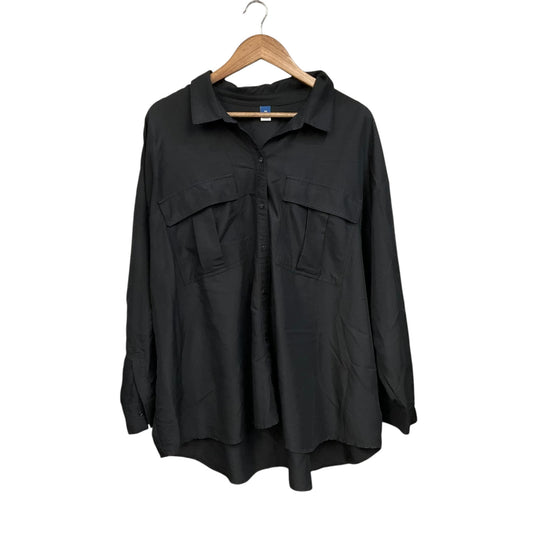 Blouse Long Sleeve By Old Navy In Black, Size: 3x