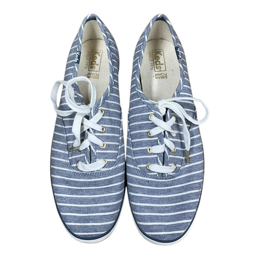 Shoes Flats By Keds In Blue & White, Size: 9