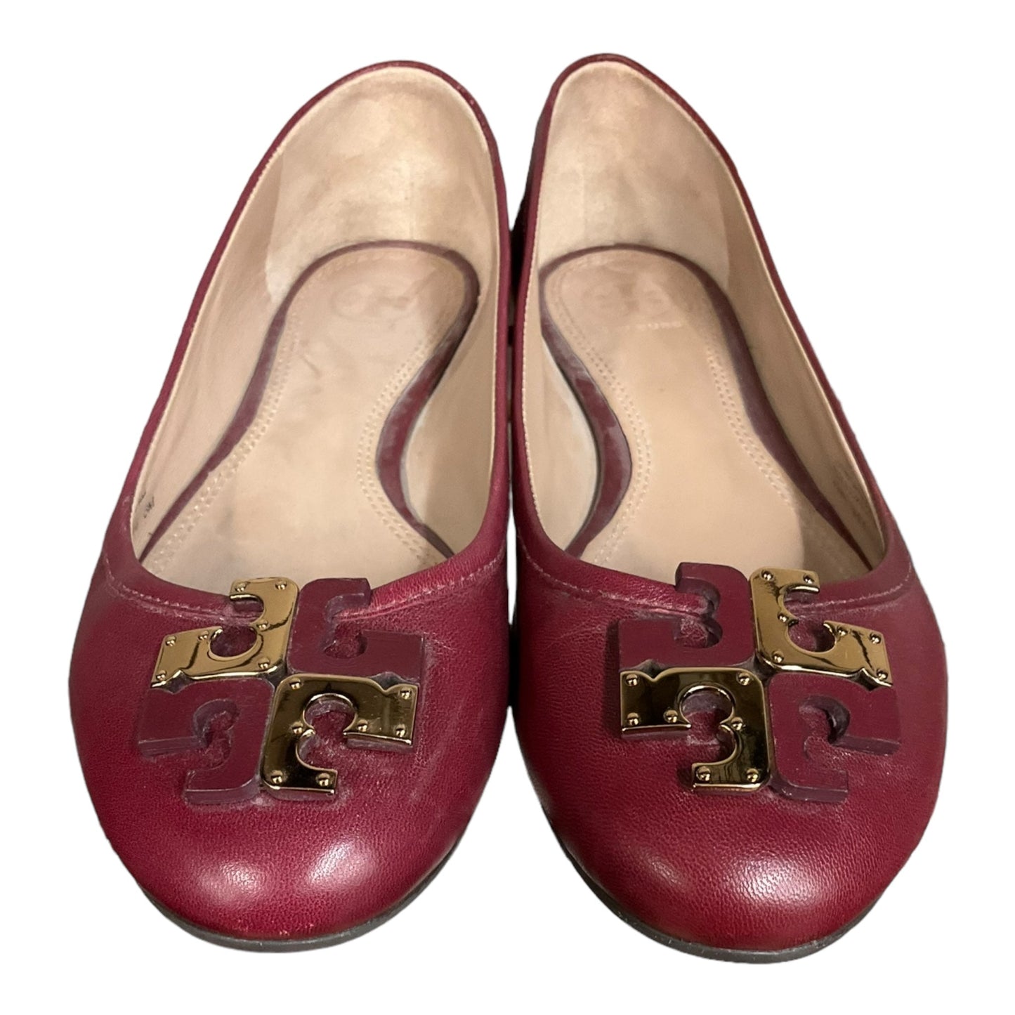 Red Shoes Flats Tory Burch, Size 8