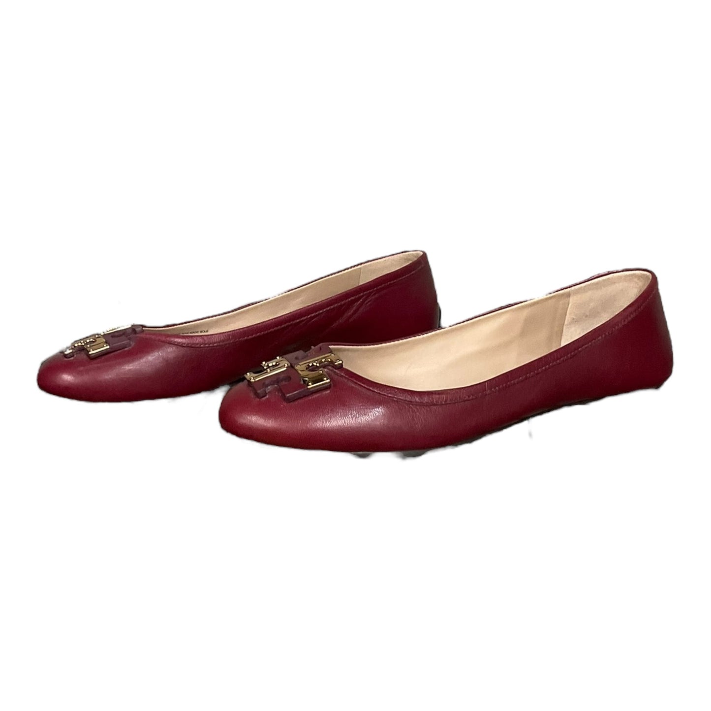 Red Shoes Flats Tory Burch, Size 8