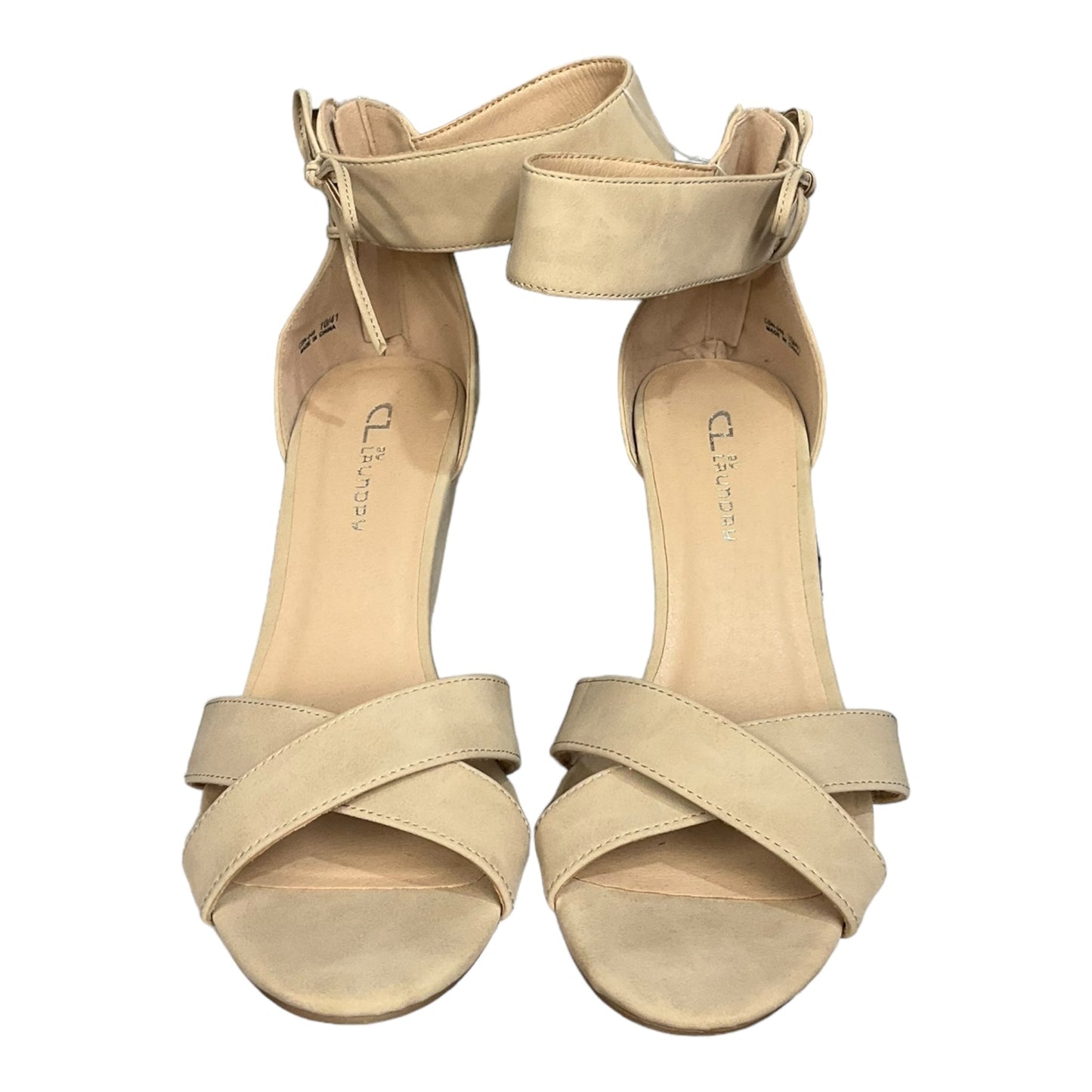 Beige Shoes Heels Wedge Chinese Laundry, Size 10