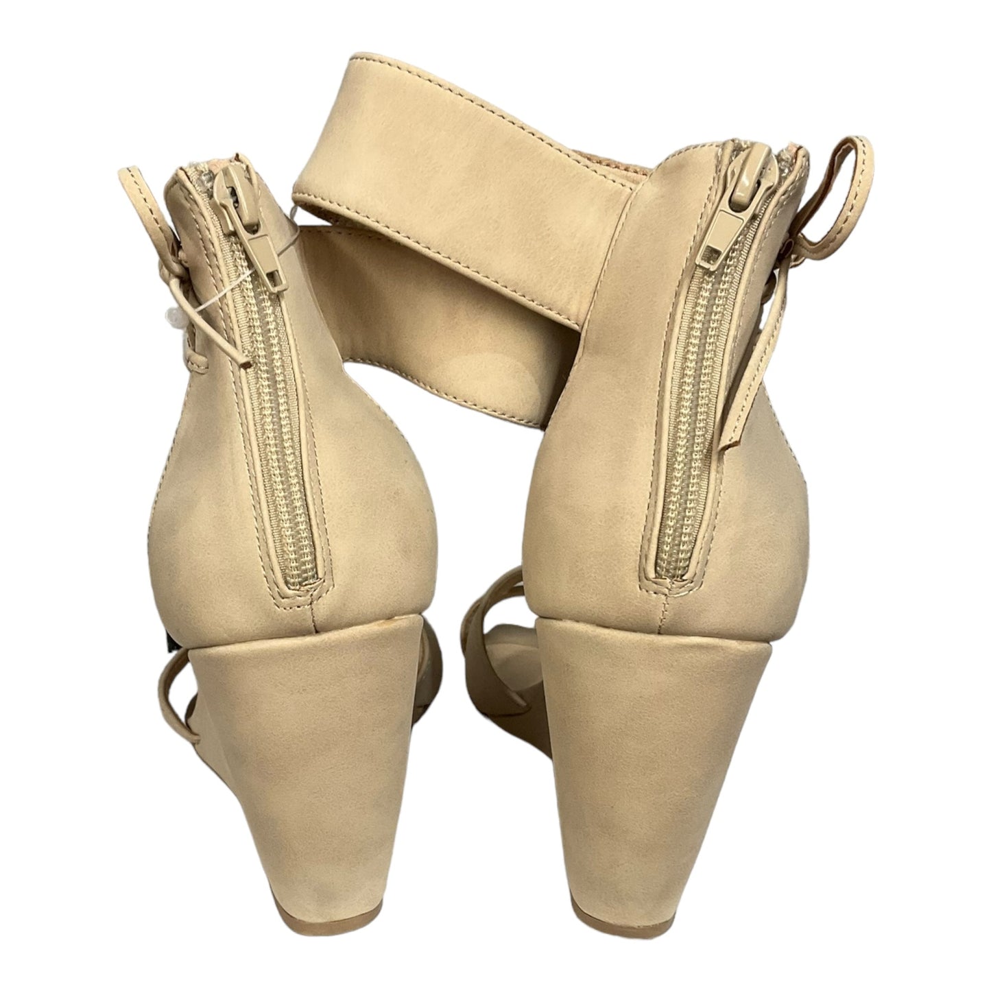 Beige Shoes Heels Wedge Chinese Laundry, Size 10