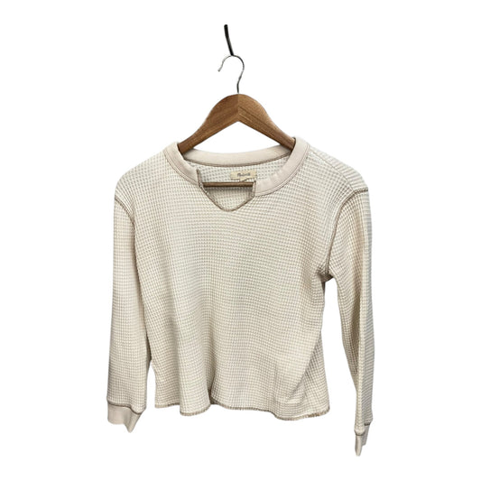 Top Long Sleeve By Madewell In Cream, Size: S