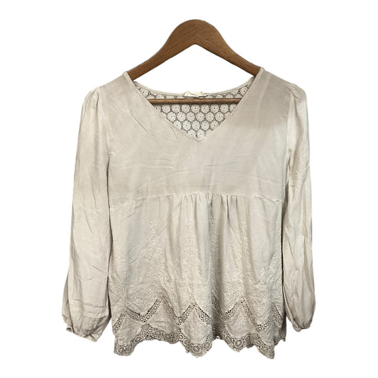 Top Long Sleeve By Altard State In Beige, Size: S