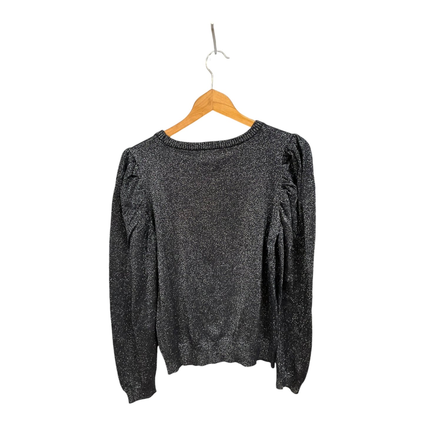 Top Long Sleeve By Liz Claiborne In Black & Silver, Size: S