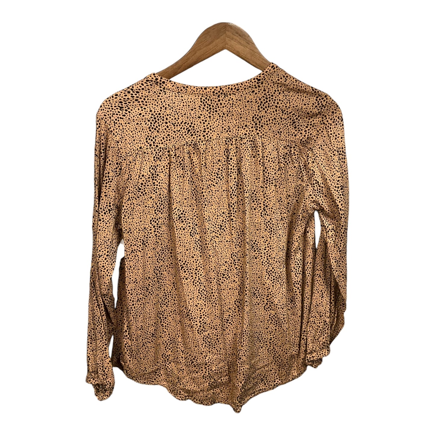 Blouse Long Sleeve By Old Navy In Animal Print, Size: S