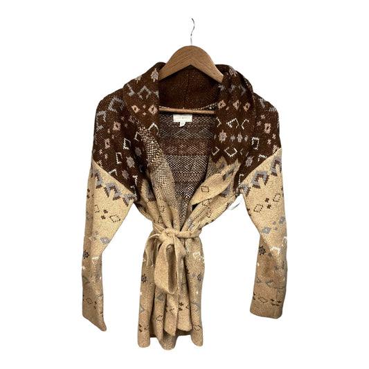 Cardigan By Lucky Brand In Brown, Size: M