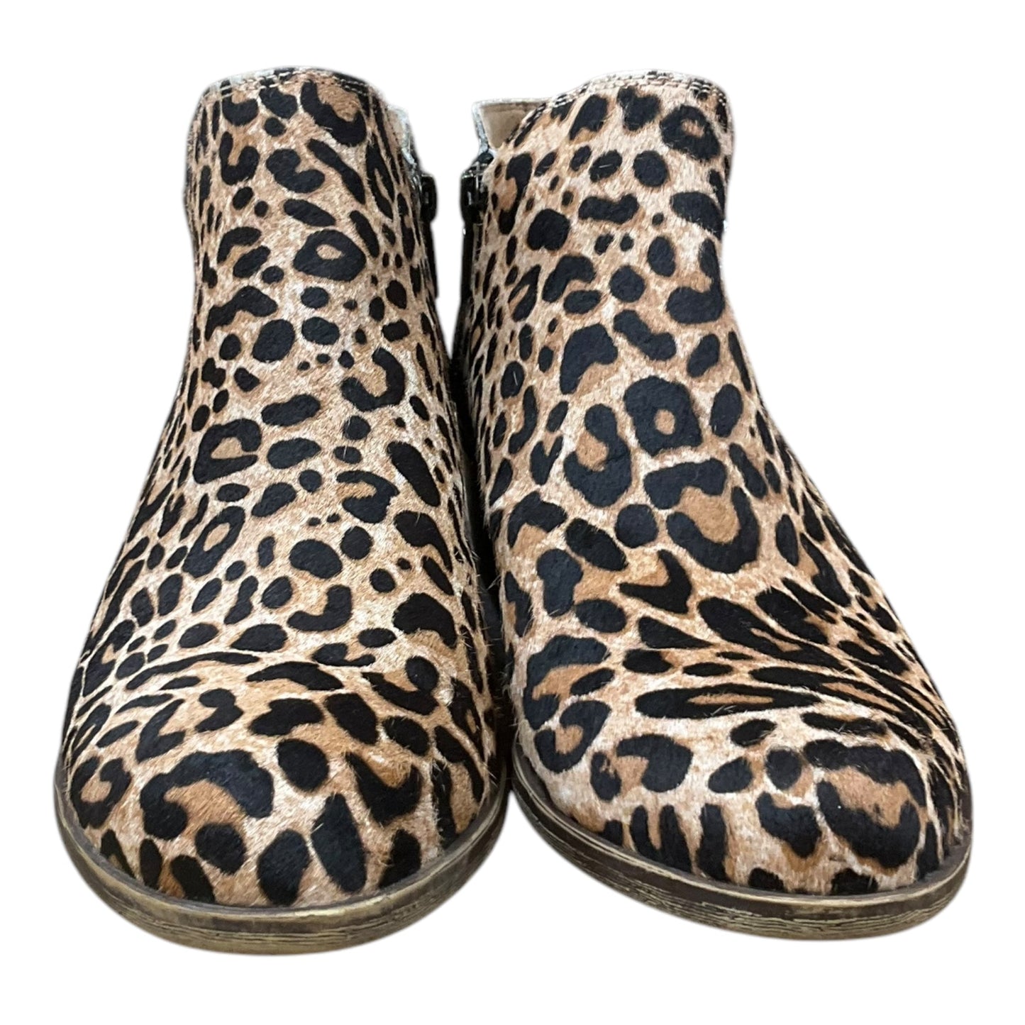 Boots Ankle Heels By Lucky Brand In Animal Print, Size: 8.5