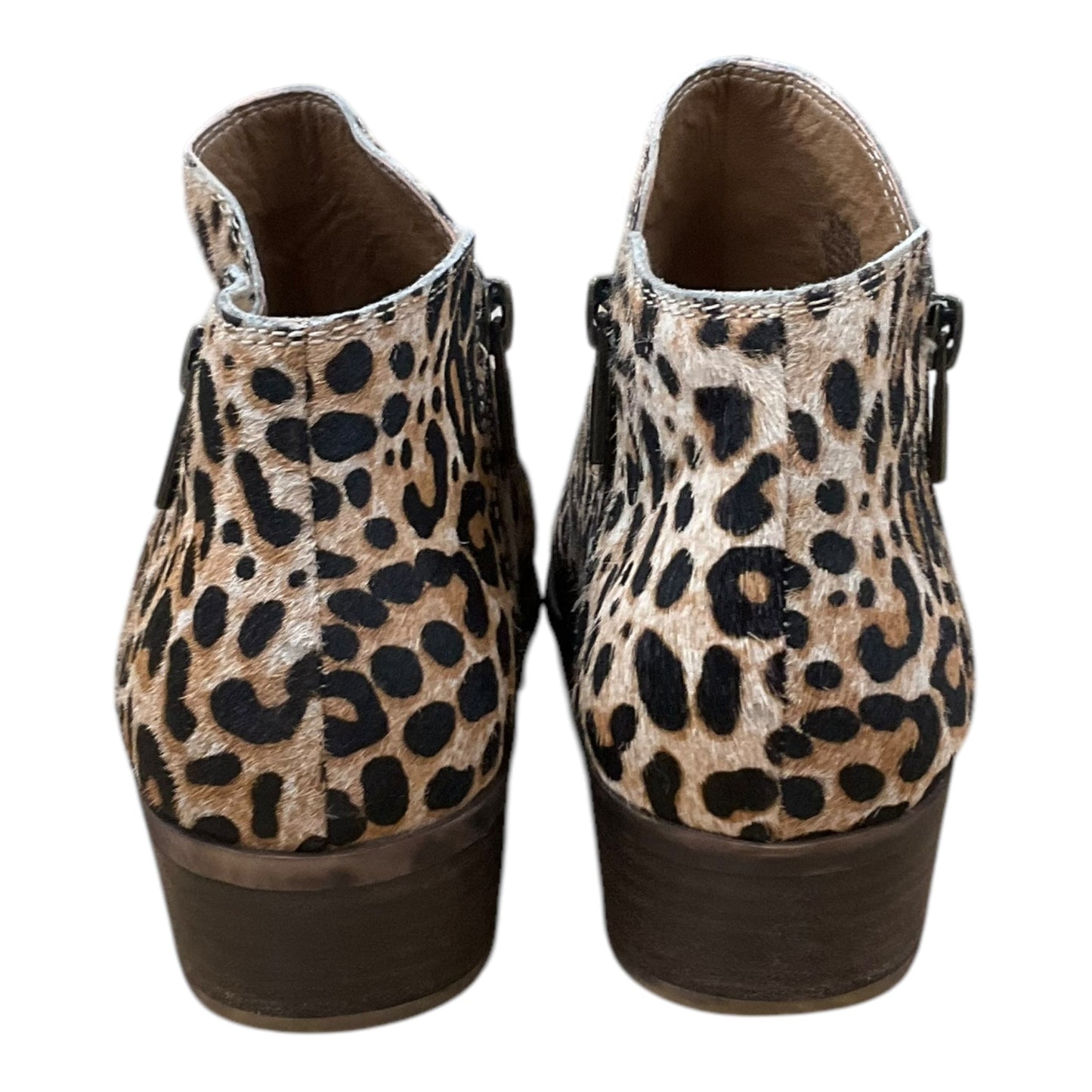 Boots Ankle Heels By Lucky Brand In Animal Print, Size: 8.5