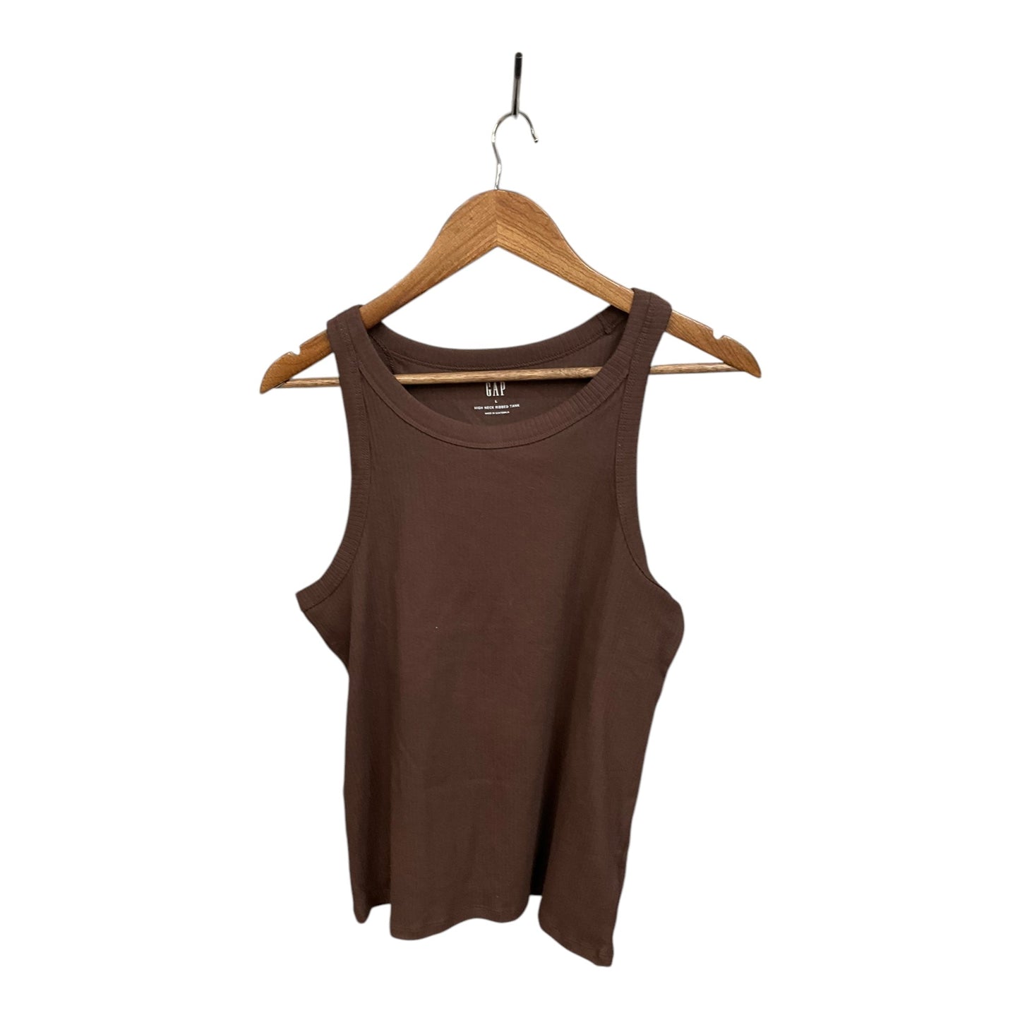 Top Sleeveless By Gap In Brown, Size: L