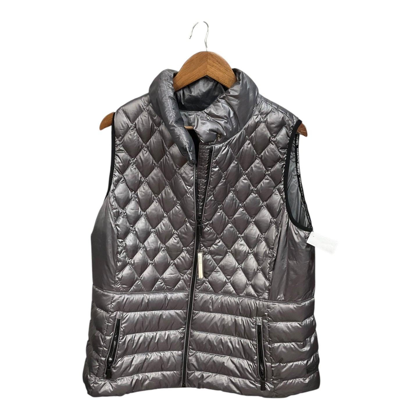 Vest Puffer & Quilted By Calvin Klein Performance In Grey, Size: 1x