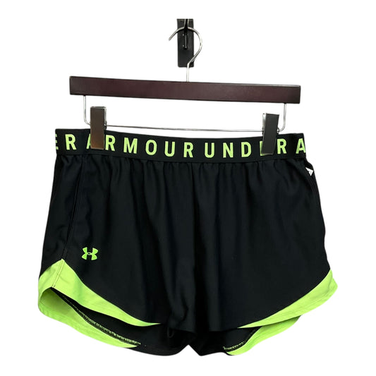 Athletic Shorts By Under Armour In Black & Green, Size: L