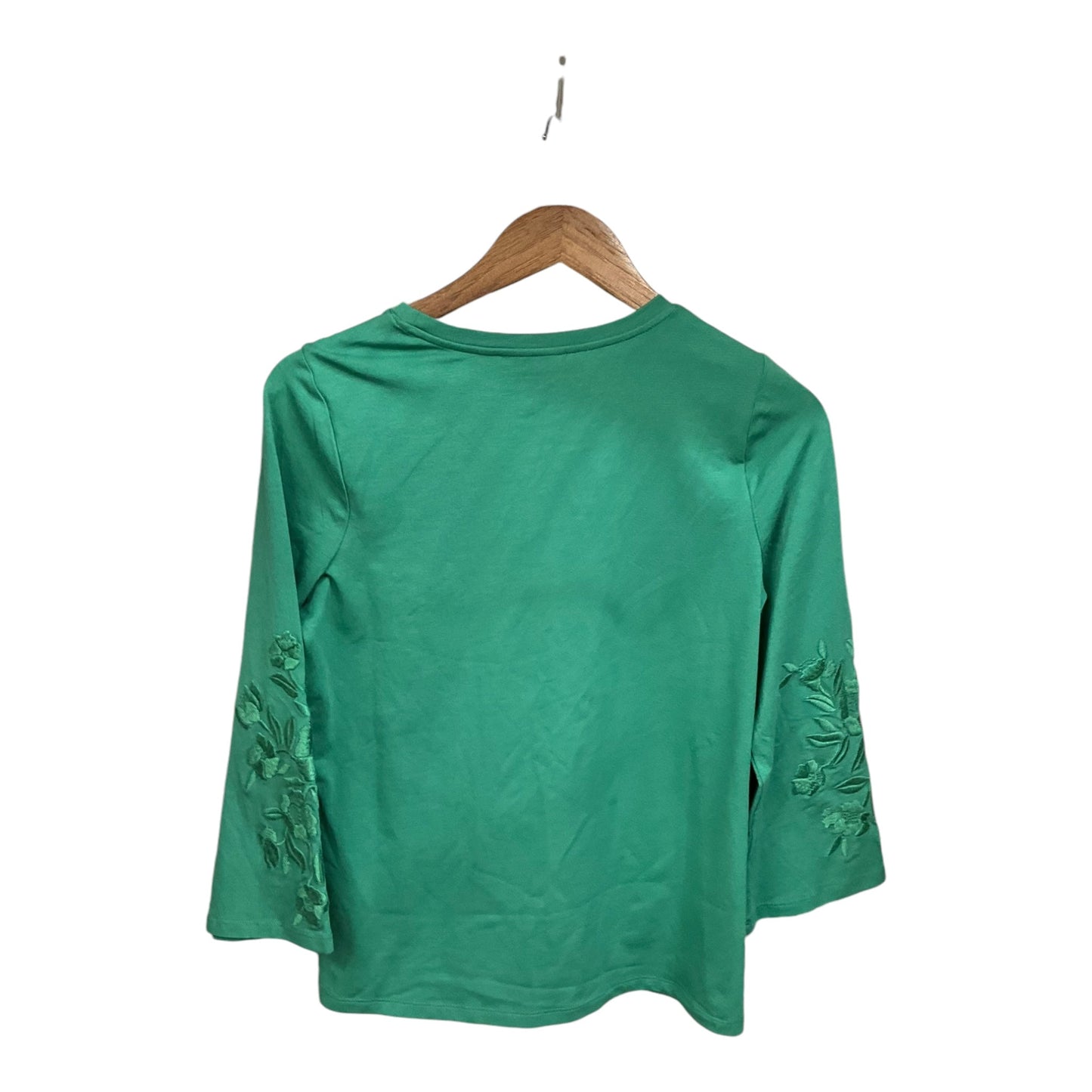 Top 3/4 Sleeve By Chicos In Green, Size: Xs