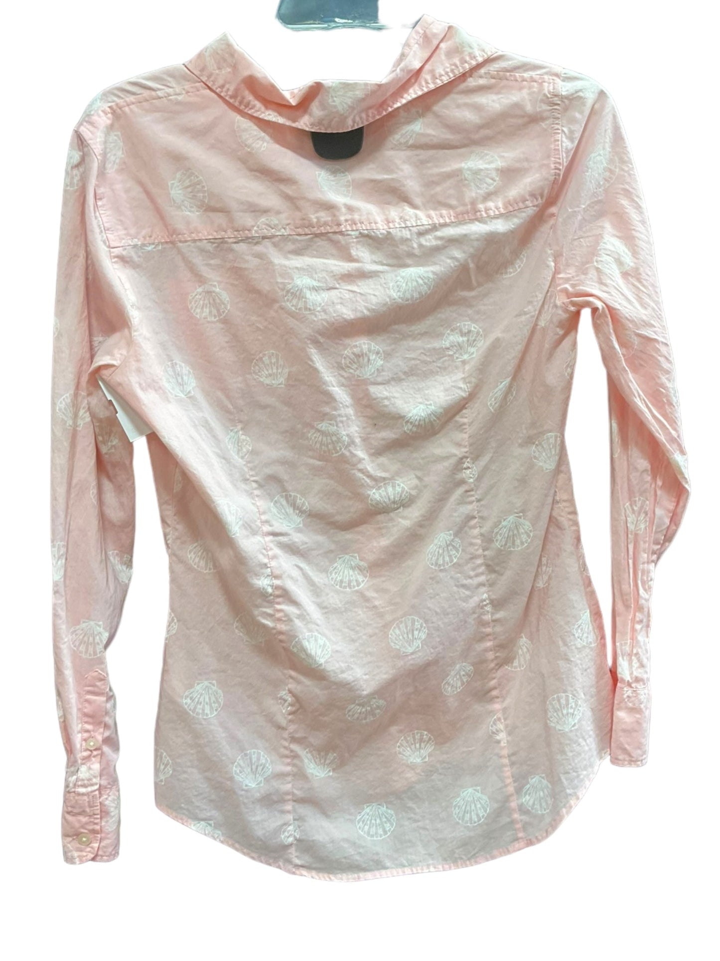 Pink & White Blouse Long Sleeve J. Crew, Size S