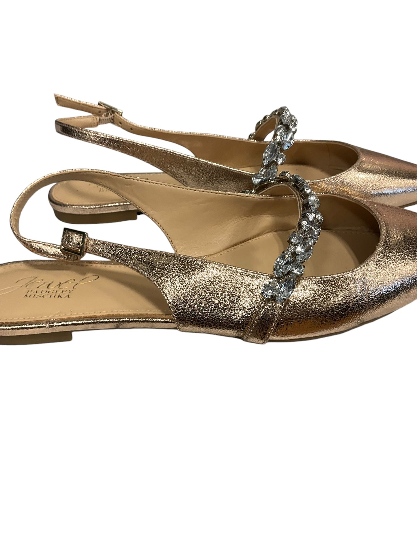 Shoes Flats By Badgley Mischka In Gold, Size: 8