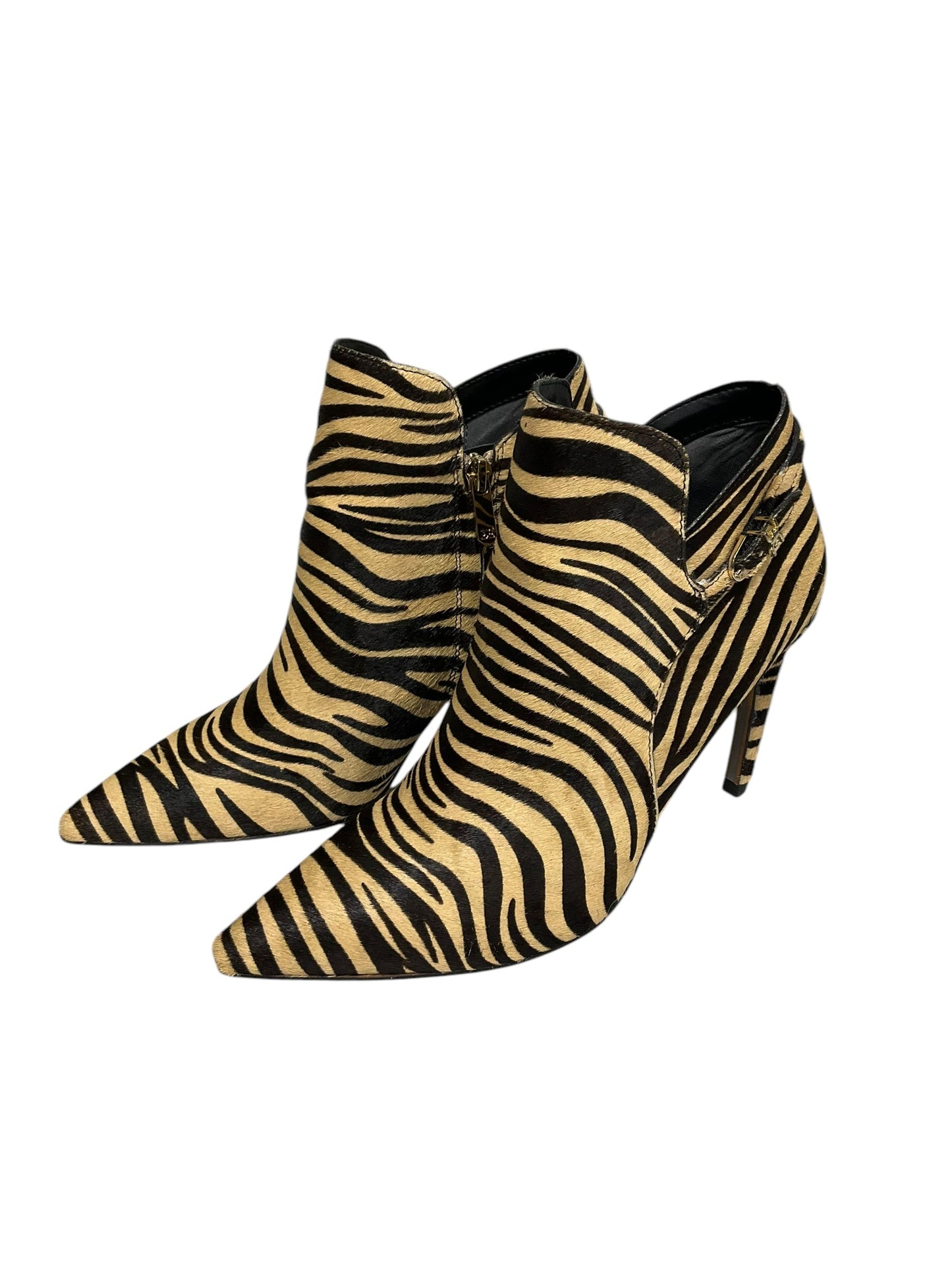 Boots Mid-calf Heels By Sam Edelman In Animal Print, Size: 8.5