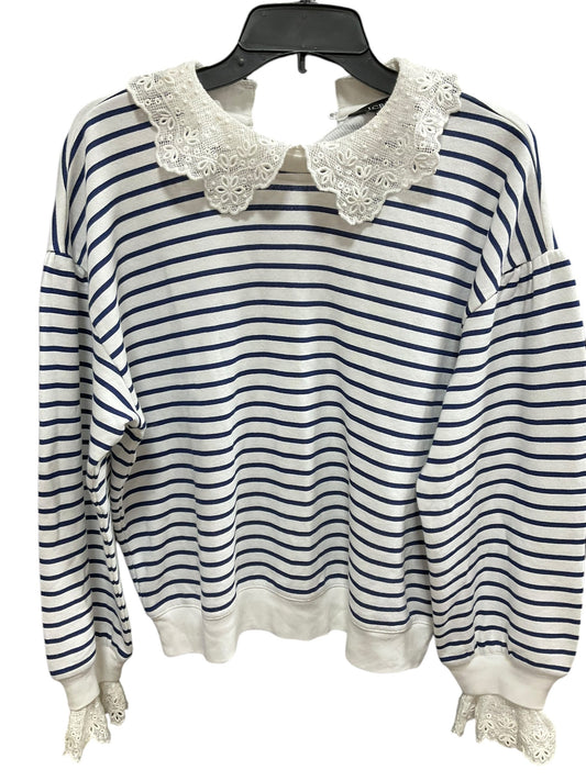 Top Long Sleeve By J. Crew In Striped Pattern, Size: M