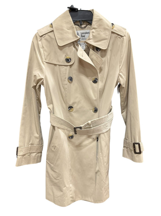 Coat Raincoat By London Fog In Tan, Size: Xs