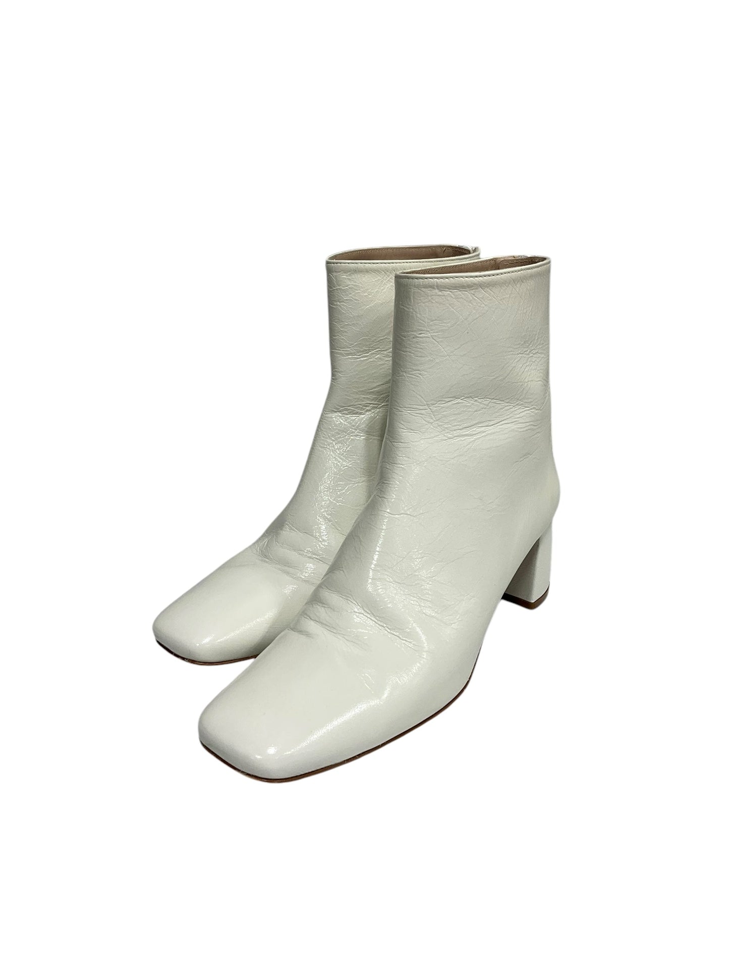 Boots Ankle Heels By Stuart Weitzman In Cream, Size: 7