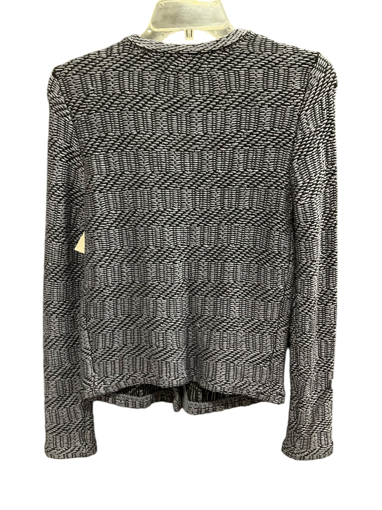 Sweater Cardigan By Loft In Blue Black, Size: Xs