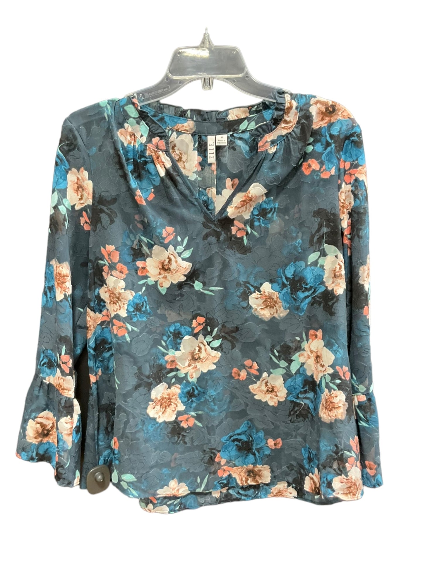 Floral Print Top 3/4 Sleeve Elle, Size M