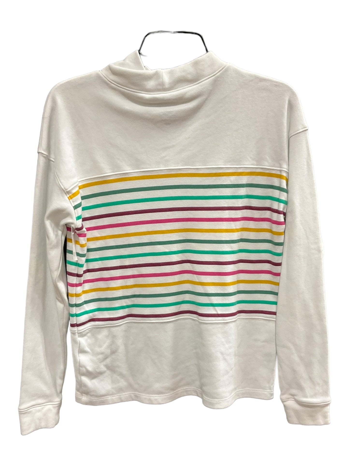 Striped Pattern Sweatshirt Collar Croft And Barrow, Size Xs