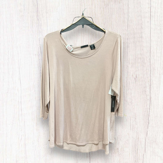 Top 3/4 Sleeve Basic By T Tahari In Taupe, Size: 1x