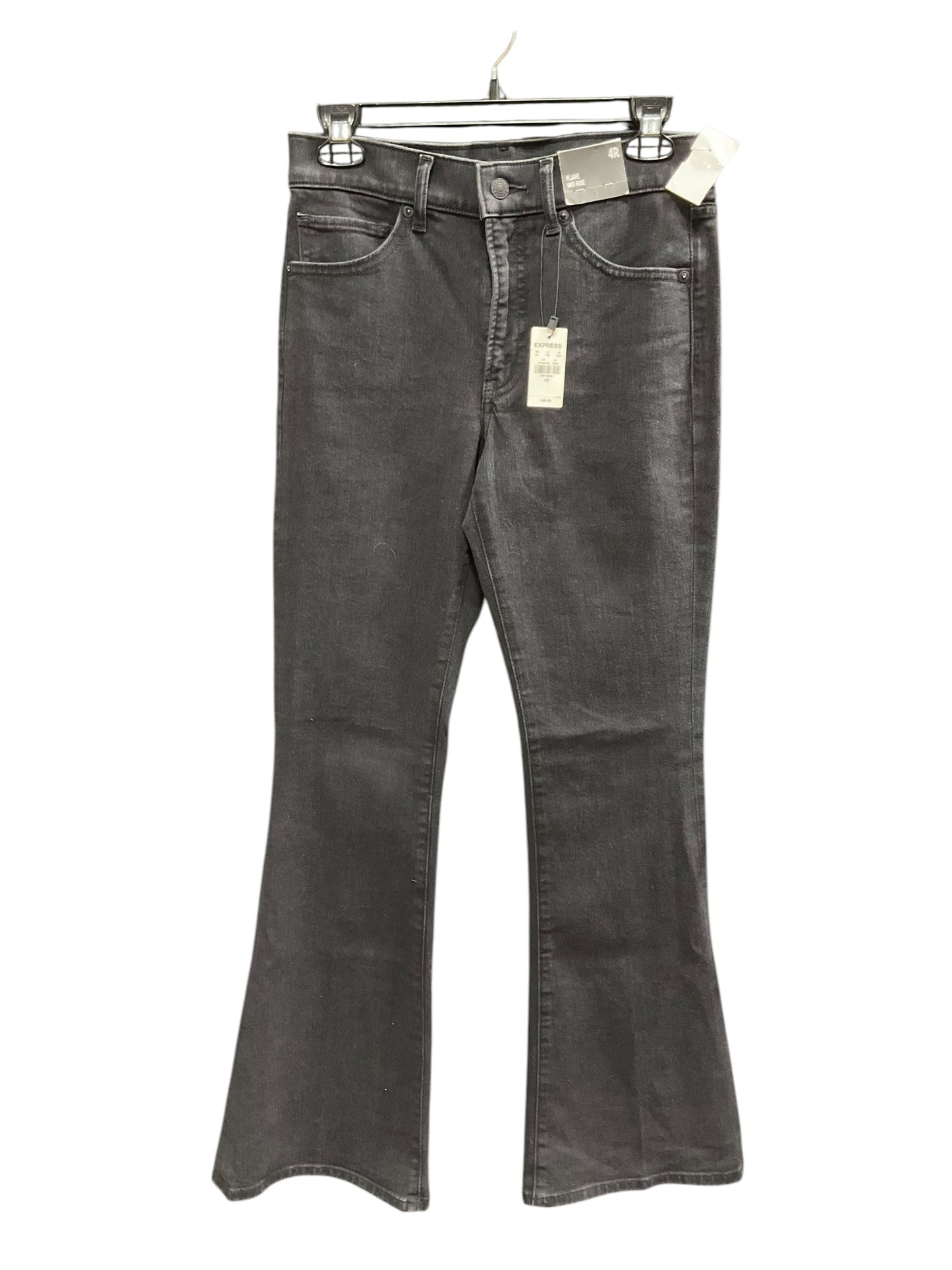 Jeans Flared By Express In Black Denim, Size: 4