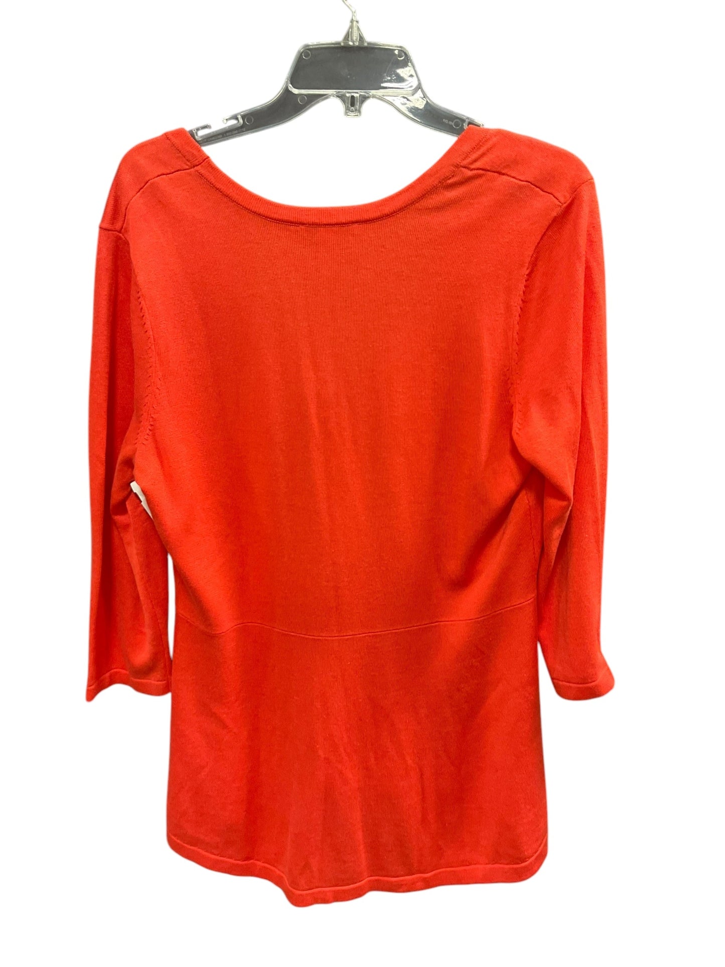 Cardigan By Isaac Mizrahi Live Qvc In Orange, Size: M