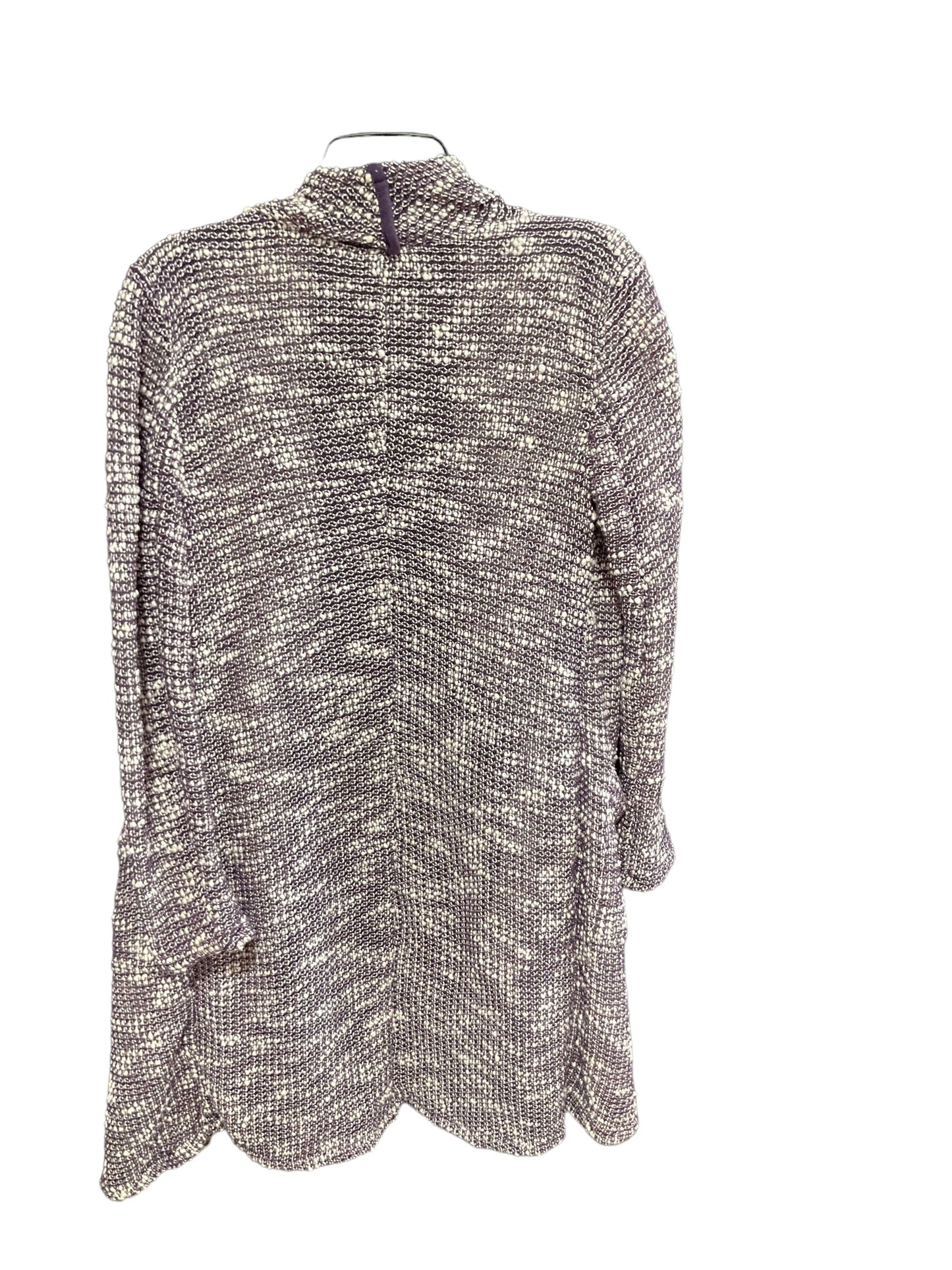 Sweater Cardigan By Fabletics In Purple & White, Size: Xs