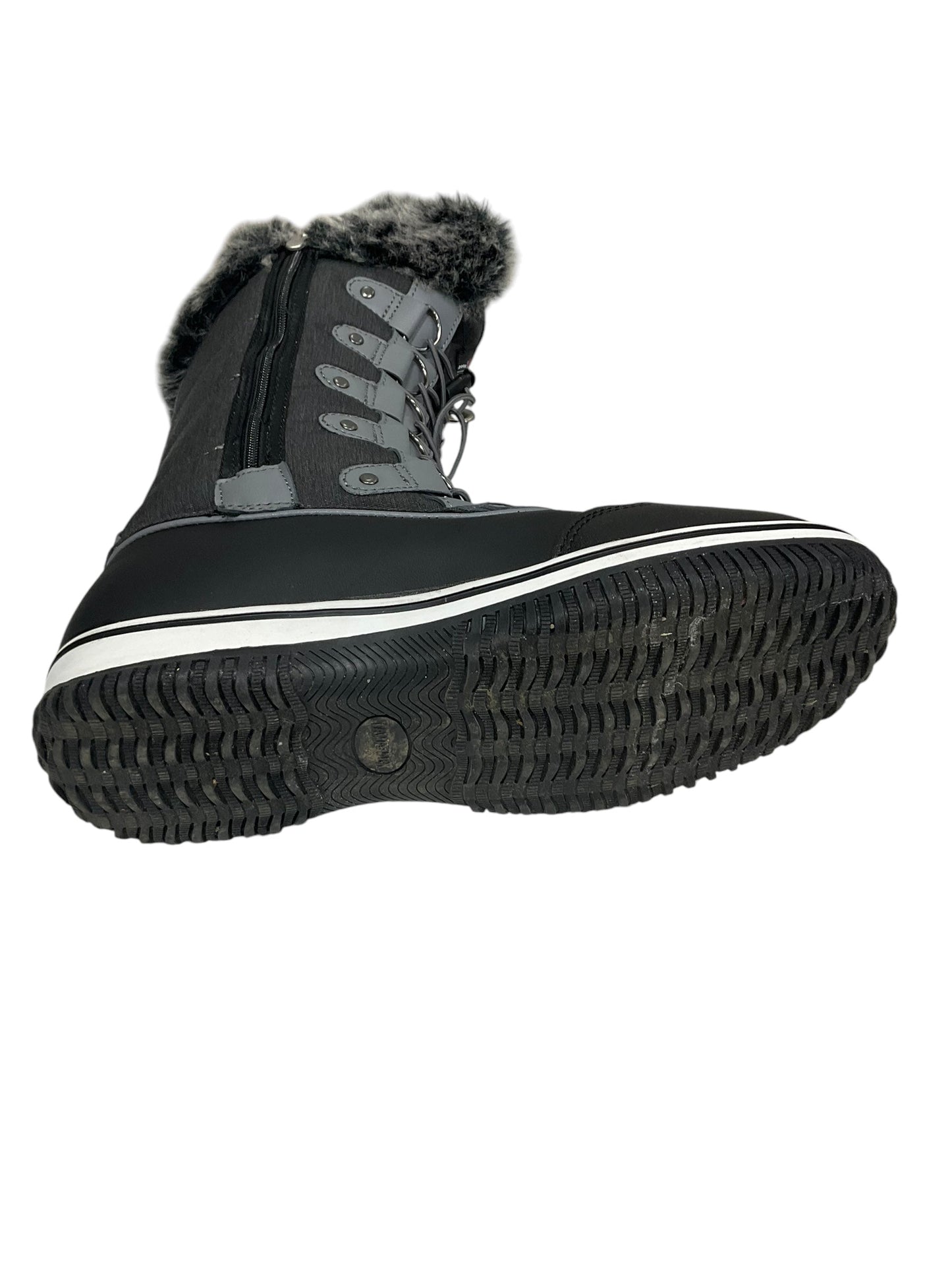 Boots Snow By Clothes Mentor In Black & Grey, Size: 11