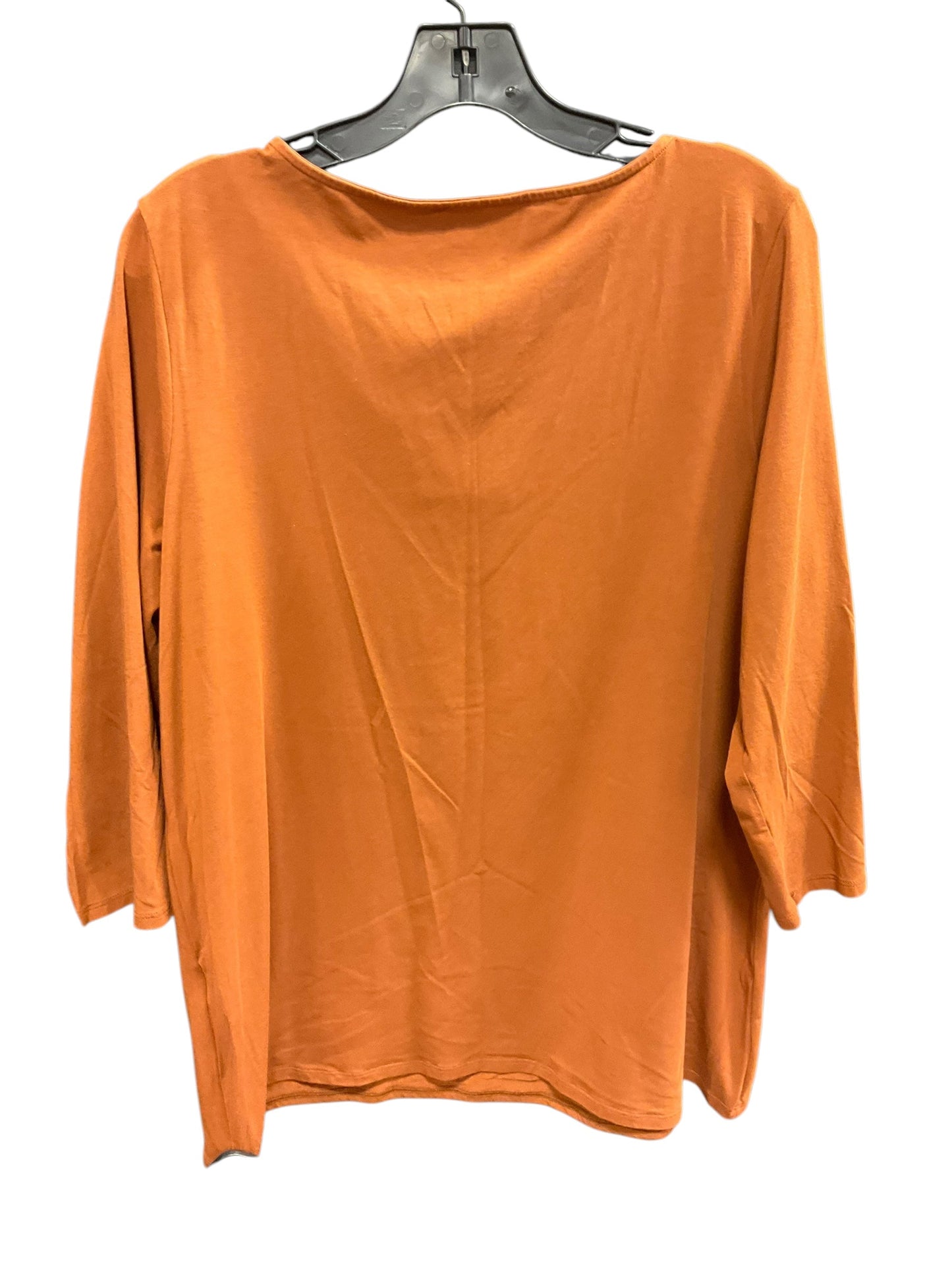 Top Long Sleeve By Chicos In Orange, Size: Xl